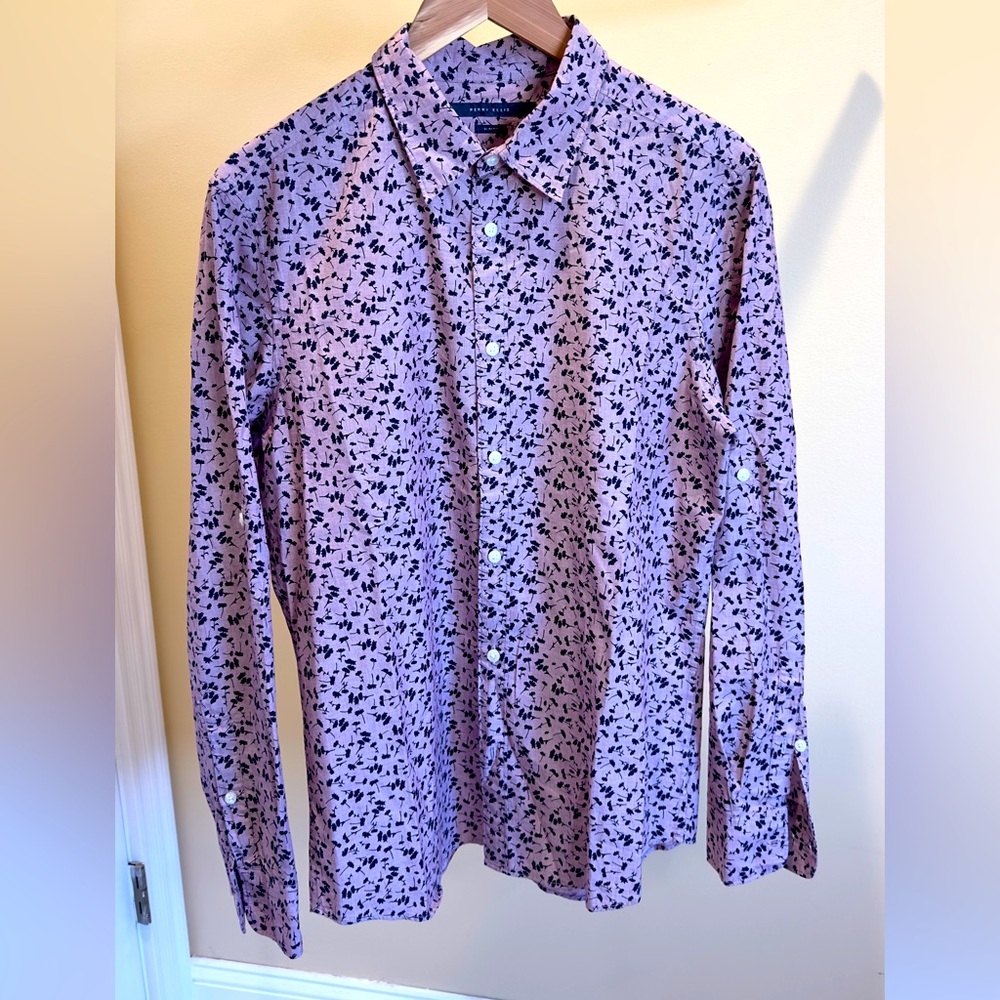 Pink floral button up